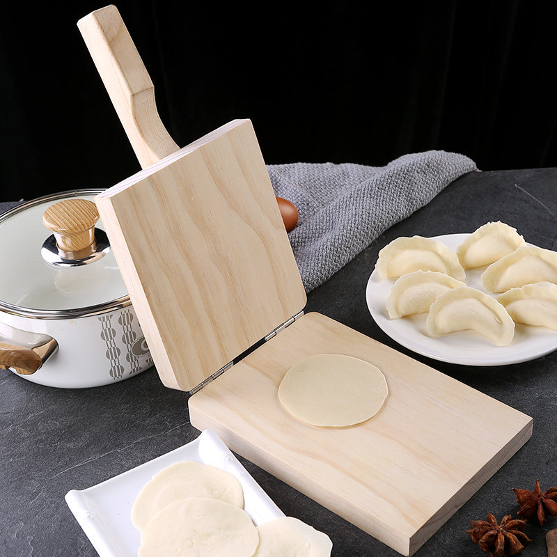 米饺皮压皮器家用压包子米粑粿面皮模具清明果实木压饺子皮神器