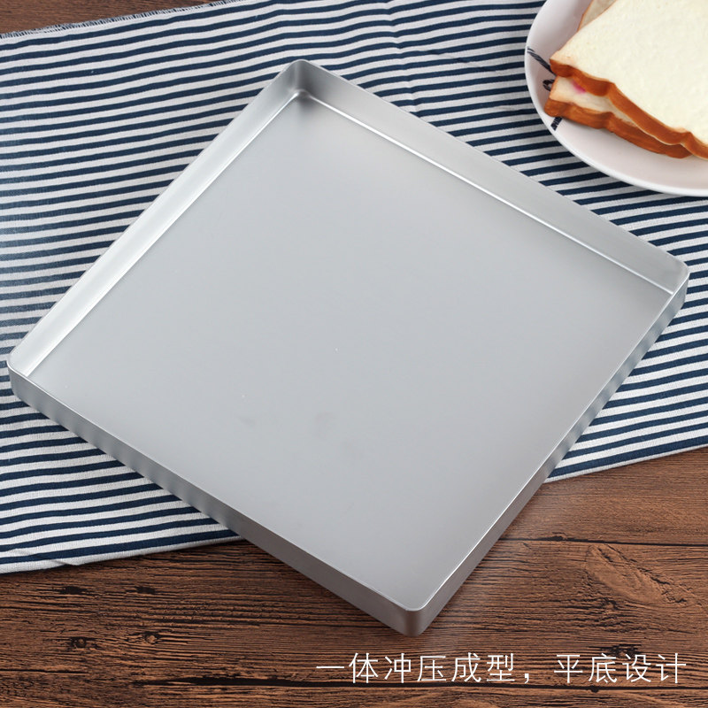 正方形不沾烤盘28*28CM蛋糕卷披萨牛轧糖饼干烤盘正方型阳极烤盘