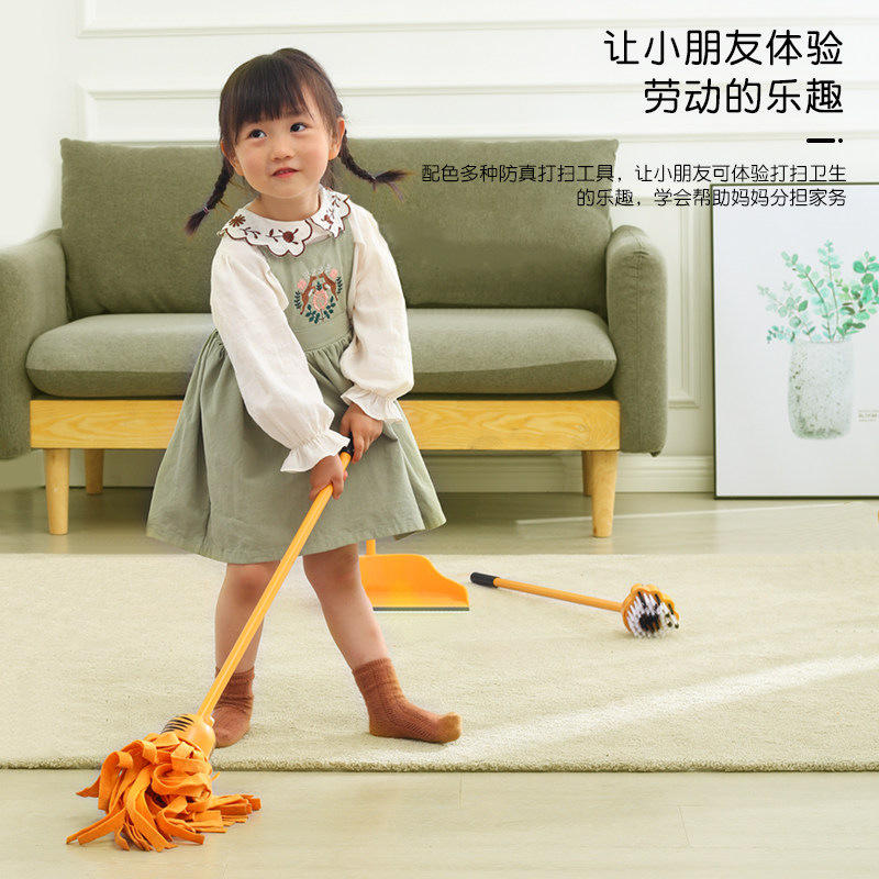 儿童拖把专用三件套迷你轻便簸箕扫把套装小学生幼儿园宝宝学打扫