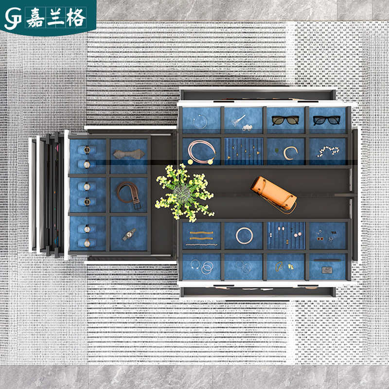 定制衣帽间岛台柜家用珠宝首饰展示柜卧室斗柜收纳柜中岛台储物柜