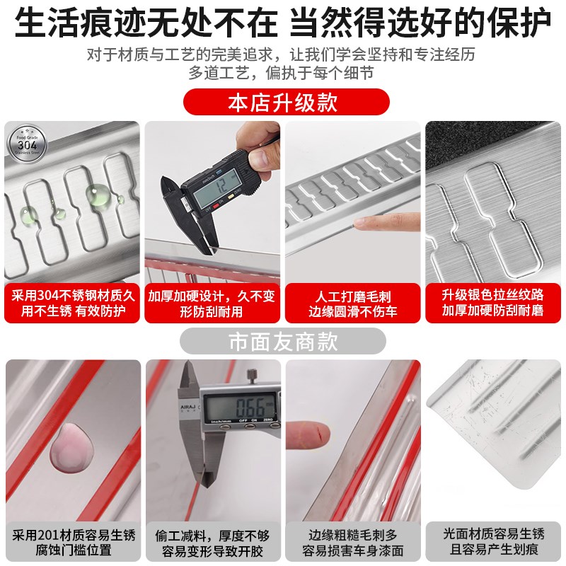 适用方程豹5不锈钢门槛条后护板保护贴迎宾踏板汽车改装内饰配件