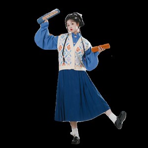 楚汉灵韵汉元素唐背子毛衣中长马面对襟立领琵琶袖春秋汉服日常汉