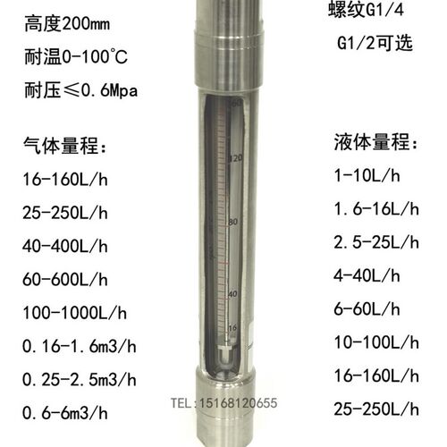 不锈钢流量计 螺纹型流量计 液体流量计 气体流量计 余姚流量计