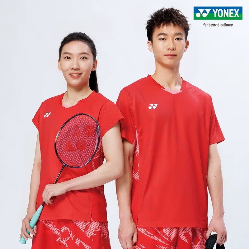 YONEX尤尼克斯羽毛球服25大赛系列国家队运动T恤yy大赛服10642YX