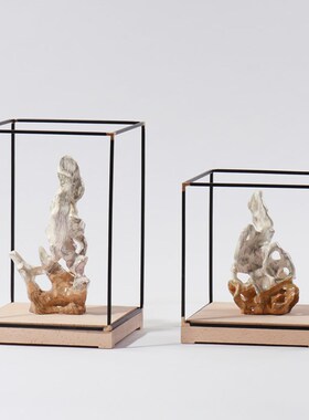 新中式禅意玄关博古架摆件软装饰品样板房售楼处客厅酒店展厅摆设