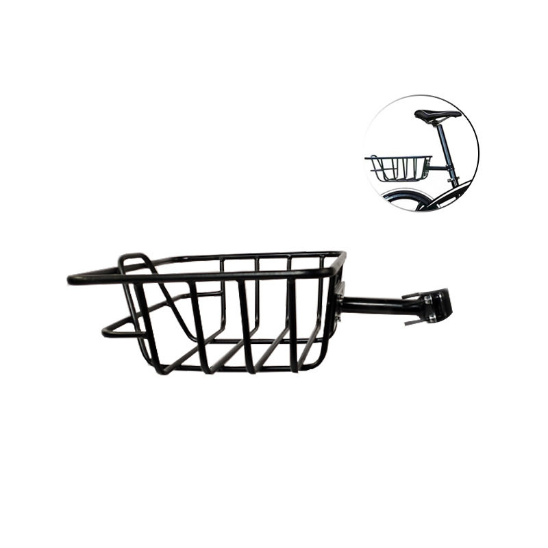 自行车后车篮电动车车筐铁质菜篮加粗加宽自行车车篓