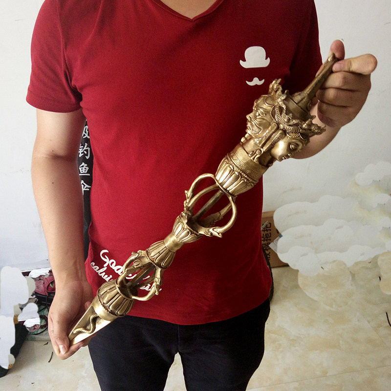 唯美 纯铜法器馬頭明王普巴金刚杵降魔杵 臧佛修行用法器