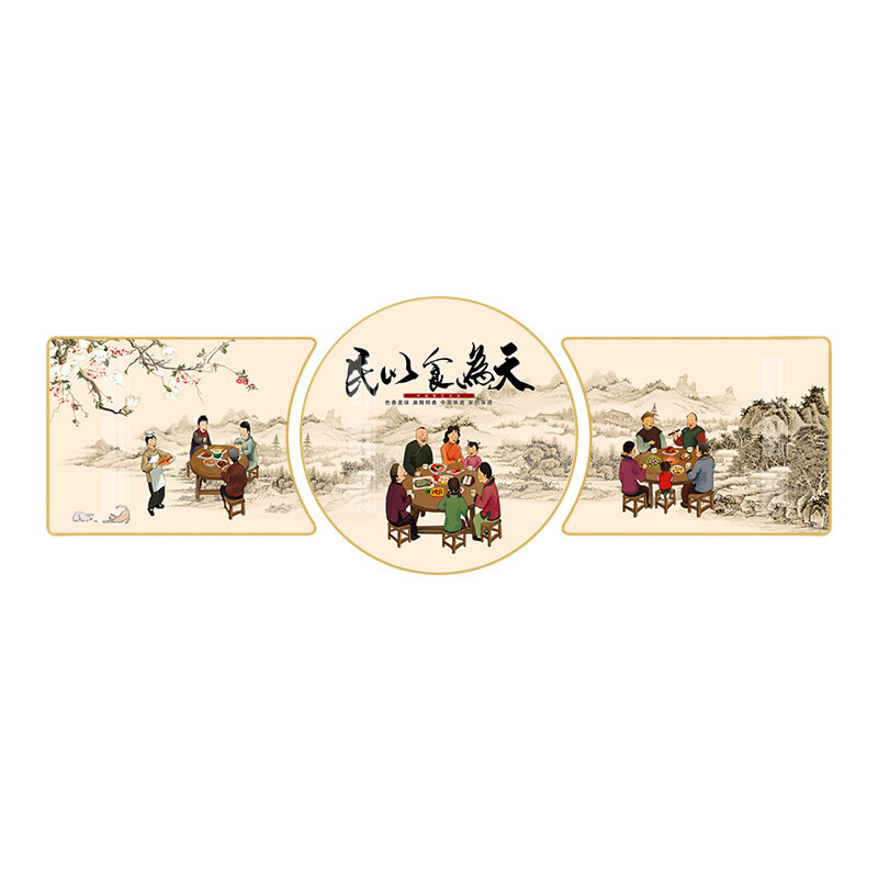 歺厅墙壁挂画农家餐饮饭店餐厅字画火锅店面馆壁画包间墙面装饰画