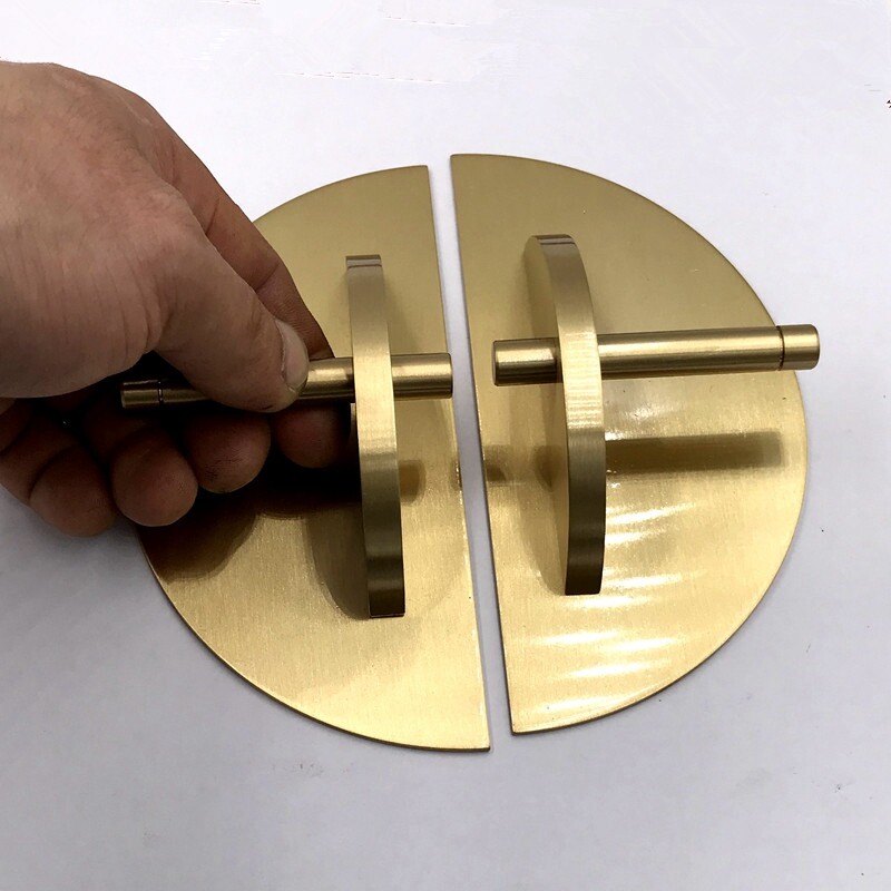 北欧轻奢纯铜拉手衣柜抽屉橱柜门把手简约新中式柜子黄铜拉手