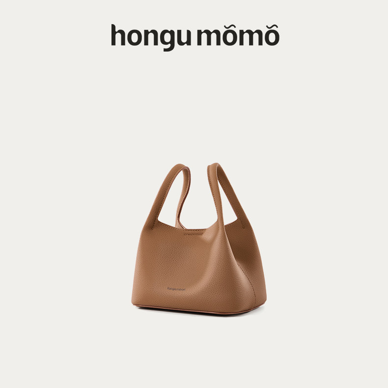 hongu momo复古新款时尚单肩包百搭小号菜篮子豆腐萌萌包官方原创