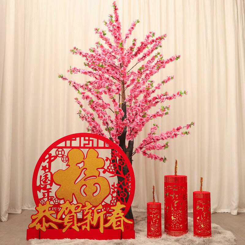 2025新年装饰品商场室外场景布置摆件春节堆头蛇年过年美陈