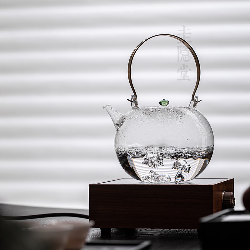圭隐堂耐热玻璃围炉煮茶提梁壶大容量泡茶专用电陶炉烧水壶玻璃壶