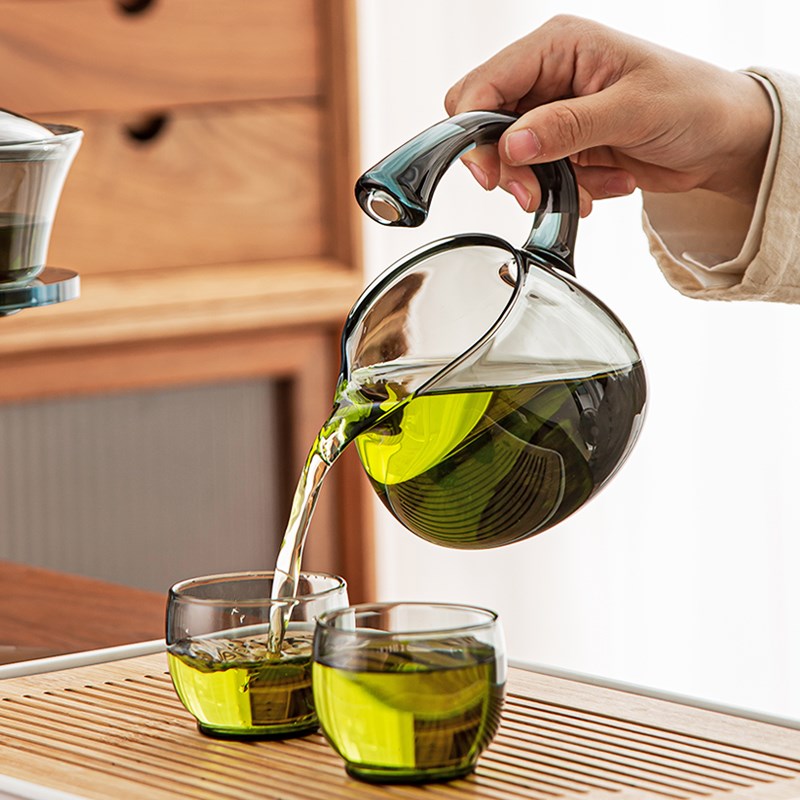 自动玻璃功夫茶具套装家用轻奢感应泡茶壶茶杯茶壶懒人泡茶神器