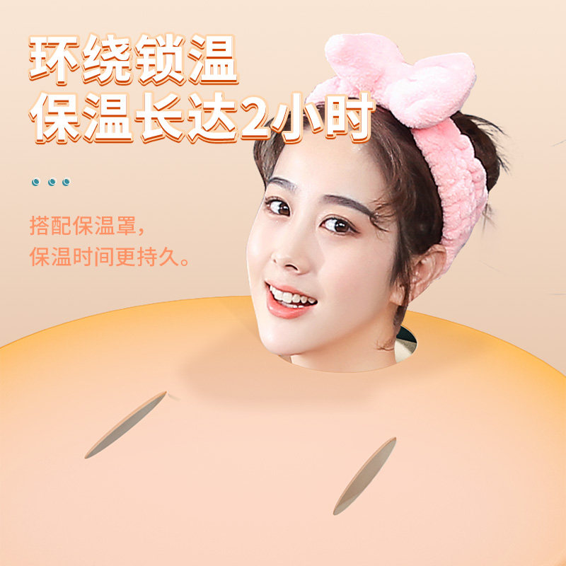 自动加热泡澡桶可折叠80x80x65cm儿童成人沐浴盆家用全身浴缸