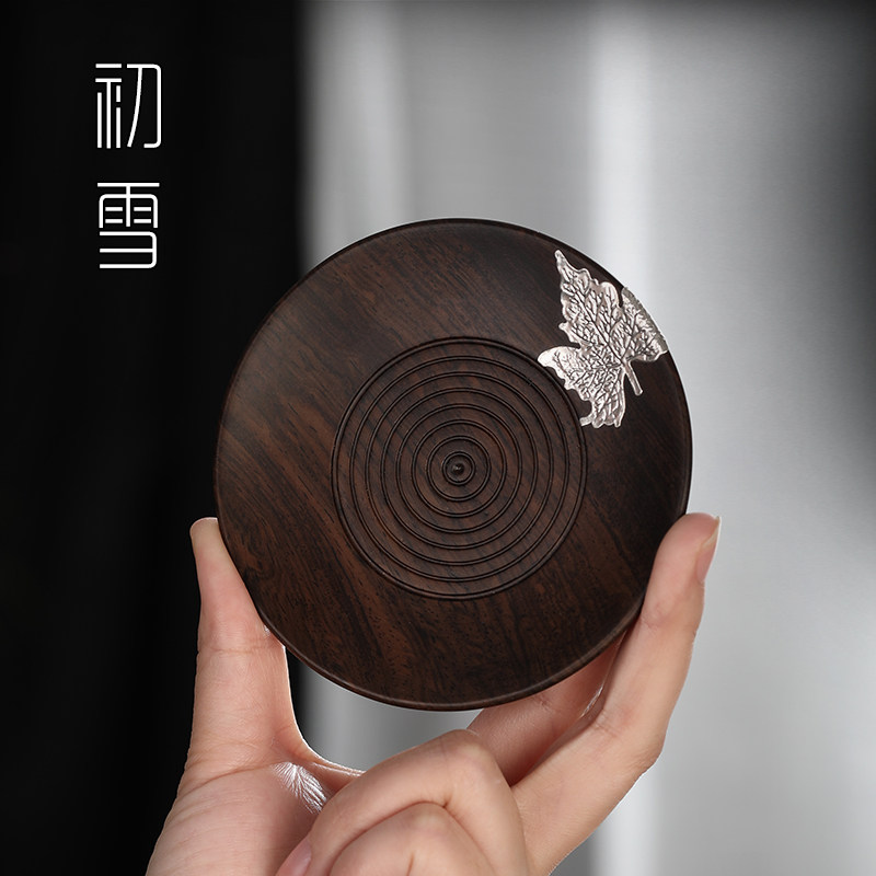 实木茶垫杯垫茶道茶杯垫托茶具配件小茶托底座托6只装茶碟杯托架