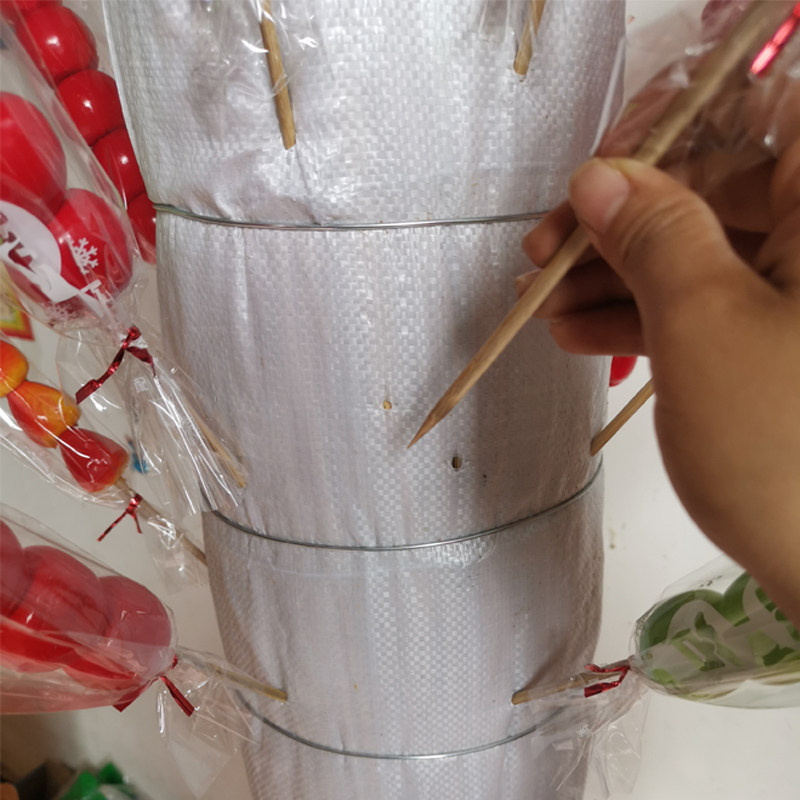 冰糖葫芦稻草把子可肩抗移动展示架稻草靶子摆摊怀旧复古便携架子