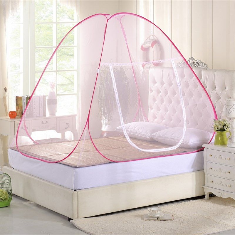 蒙古包蚊帐拆叠免安装自动三门拉炼学生蚊帐有底1.2/1.5/1.8