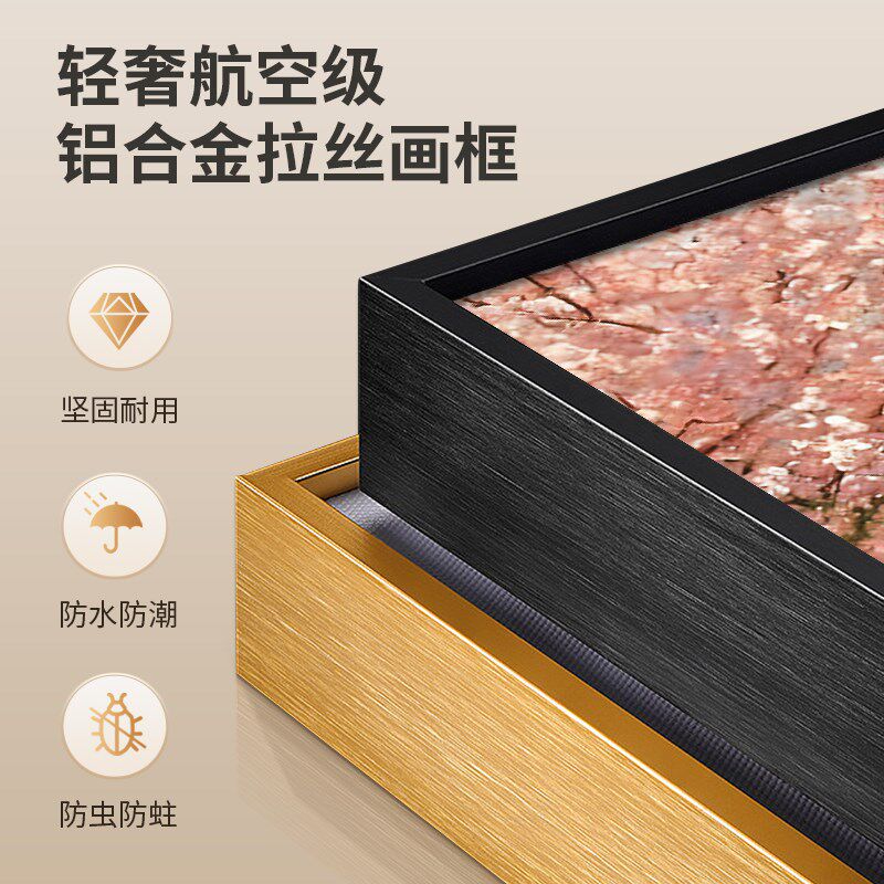 莫奈花园手绘油画玄关装饰画入户正对门挂画抽象客厅走廊过道壁画