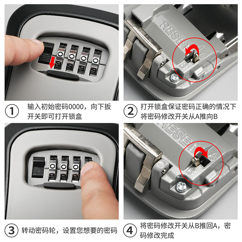 装修密码钥匙盒猫眼盒子门口放装免打孔家用门锁防盗门临时收纳箱图片
