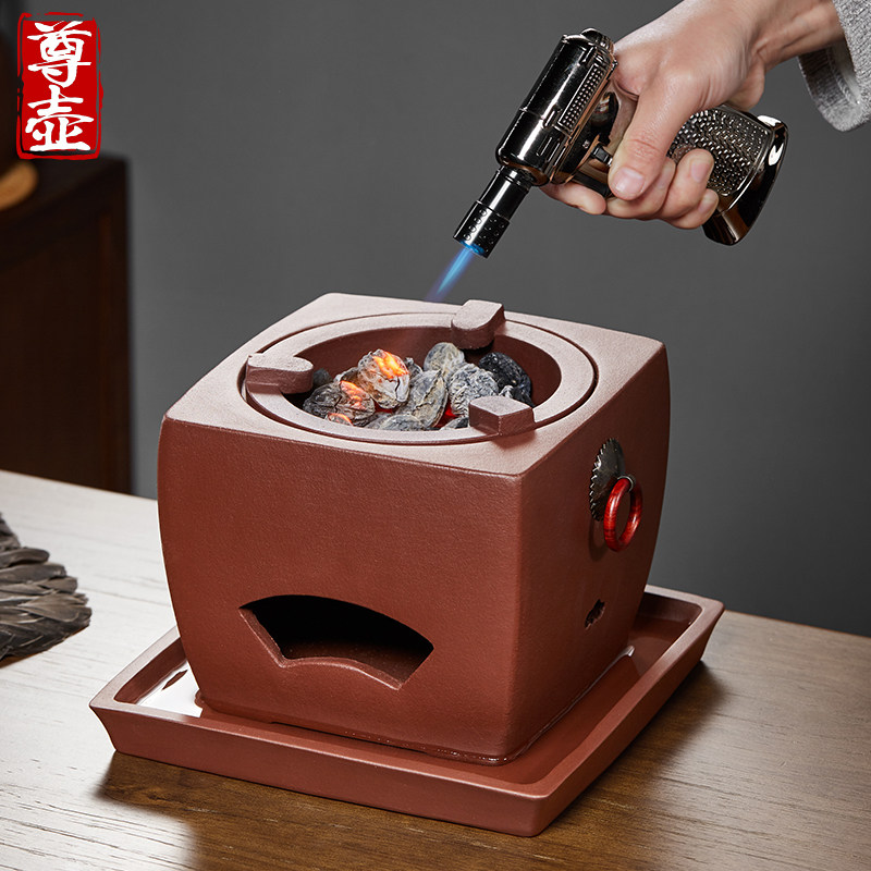 紫砂炭炉围炉煮茶烤火炉套装煮茶器具全套冬天室内家用煮茶壶茶炉