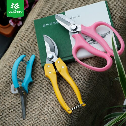 沃施worth 园艺剪刀修枝剪树枝剪剪鲜花花剪花艺剪刀家用修剪工具