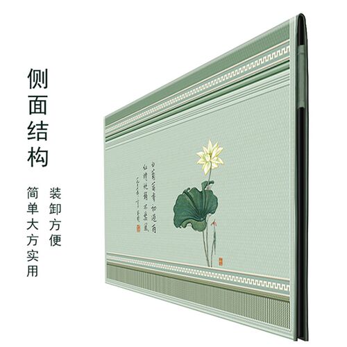 款中式风挂式台式曲面布艺电视罩防尘套新55寸60/65/75/85寸100寸