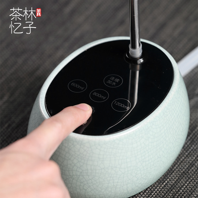 林子茶忆 家用桶装水触控自动抽水器 充电智能吸水上水器电动加水