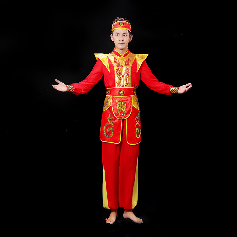 新年打鼓服演出服女中国风喜庆大鼓腰鼓威风锣鼓舞开场舞表演服装