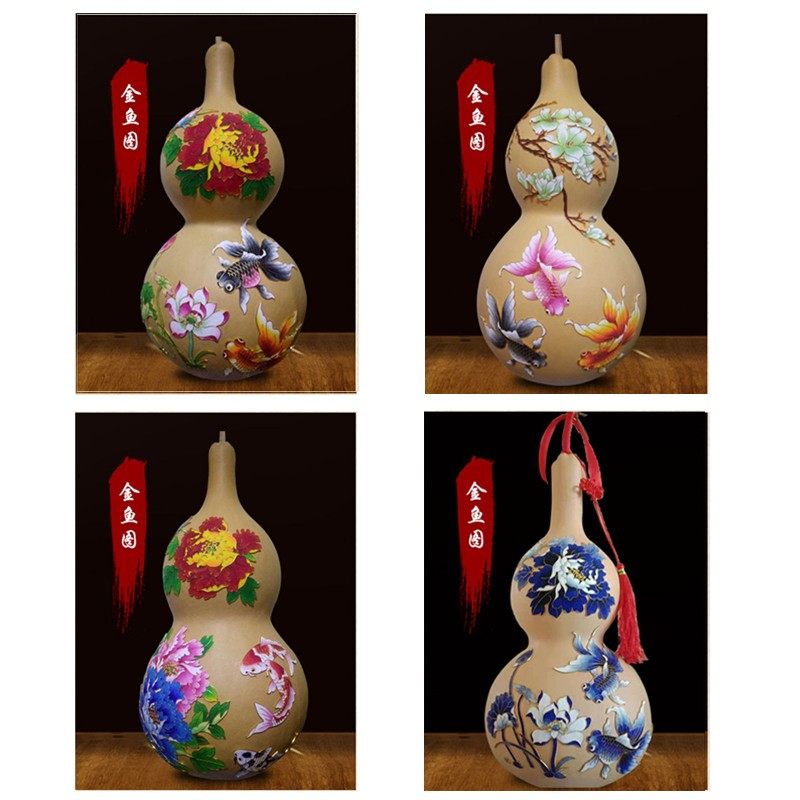 天然景泰蓝工艺葫芦纯手工掐丝特大彩绘真葫芦摆件店铺家居装饰品