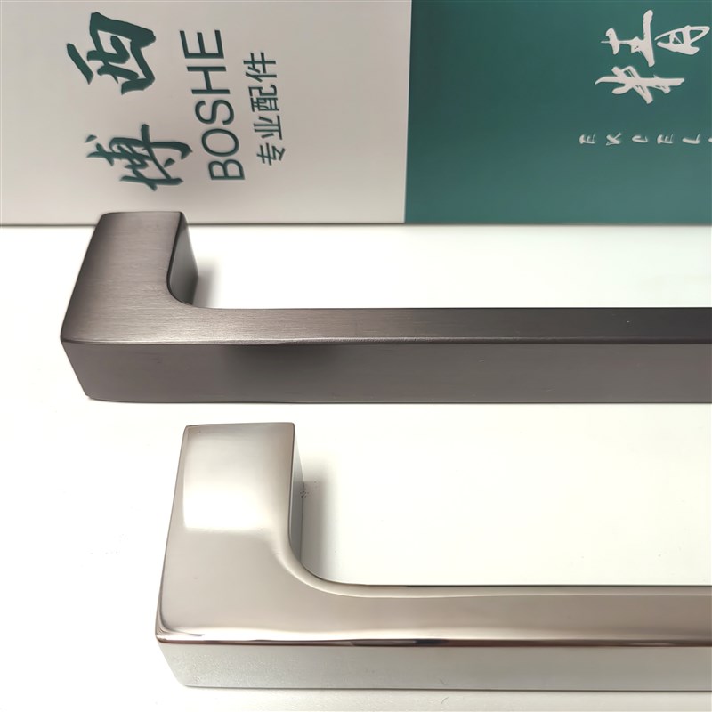 洗碗机拉手嵌入式冰箱门板拉篮高柜把手定制银黑色枪灰实心脚无缝