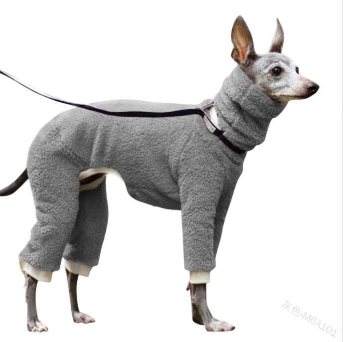 狗狗四脚保暖衣宠物秋冬棉衣小灵缇惠比特细犬柴犬高领珊瑚绒棉服