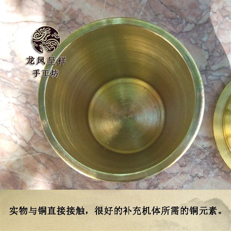 纯铜捣药罐黄铜捣药器捣药捣药钵研钵罐捣蒜器捣药盅加厚纯黄铜
