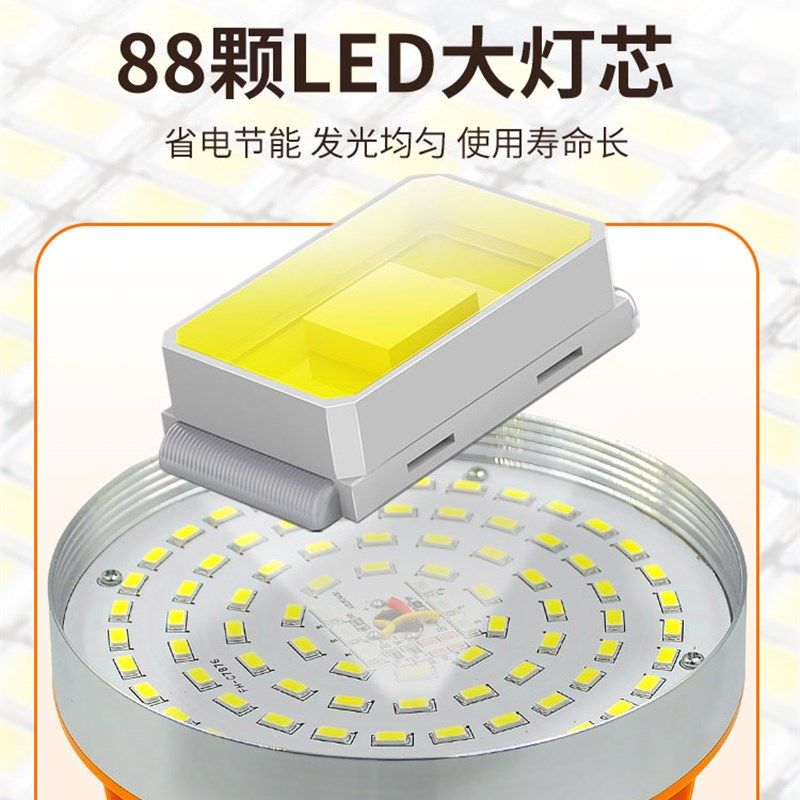 露营灯户外照明帐篷暖光氛围灯移动充电灯泡黄光汽车后备箱摆摊灯