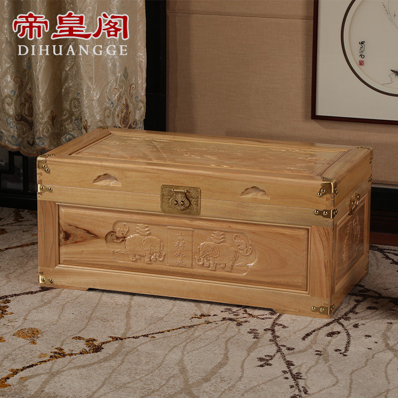 香樟木箱子字画箱百分百全香樟木储物箱婚嫁箱字画箱全实木箱带锁