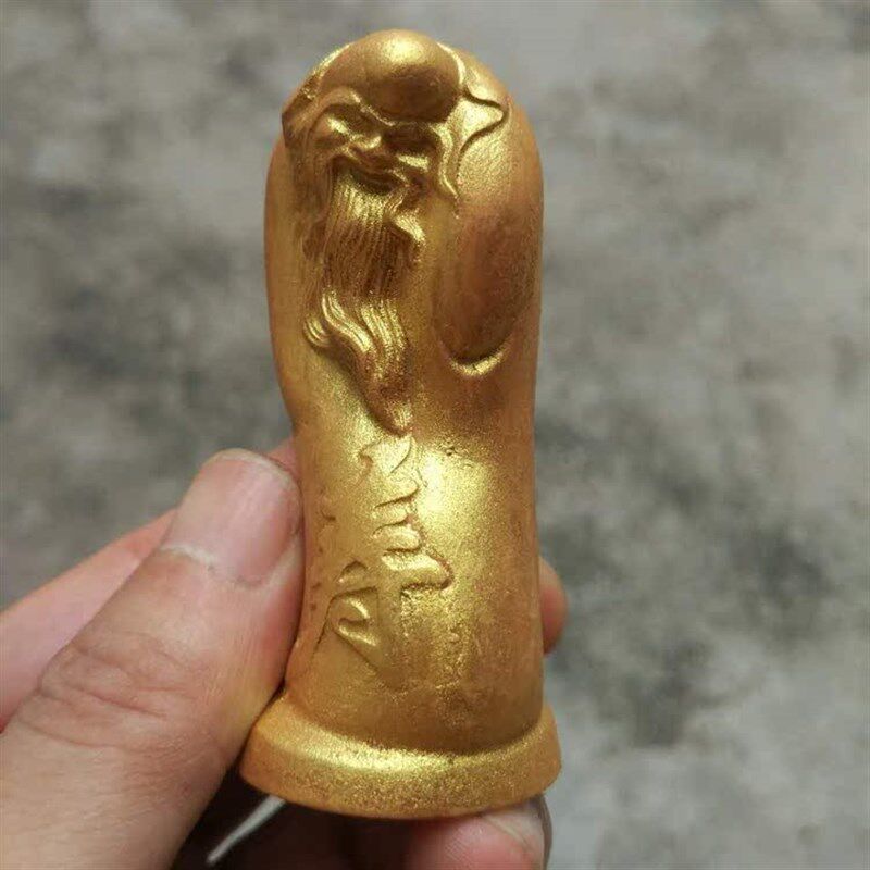 2寸上色小叶黄杨木雕工艺品小摆件手把件 寿字寿星