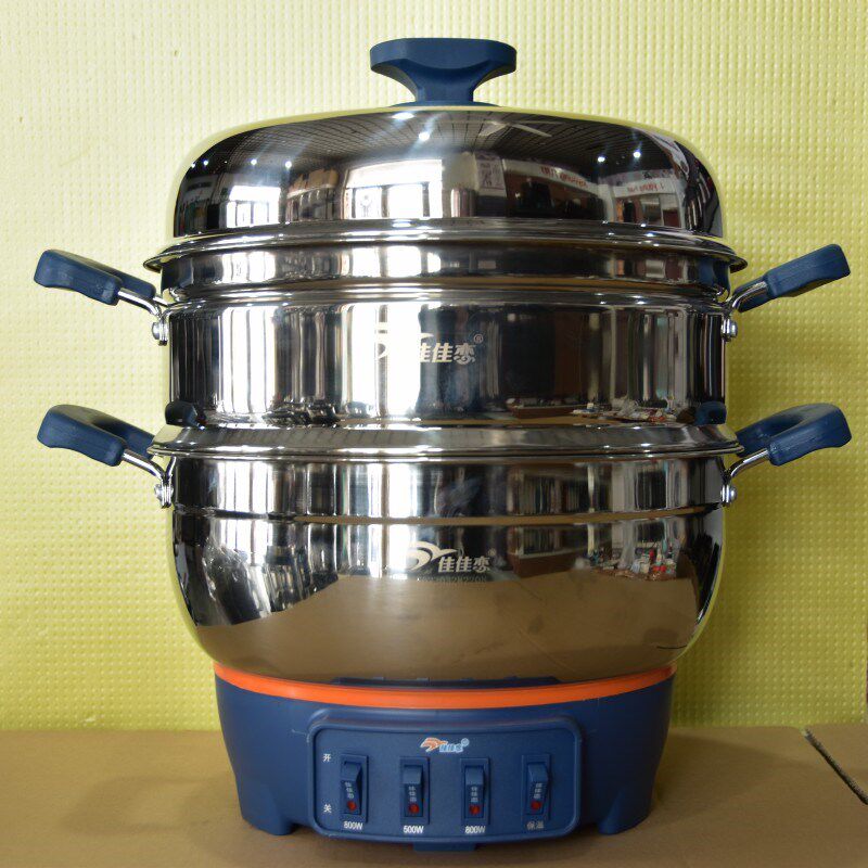 佳佳恋多功能电热锅电炒锅304不锈钢蒸煮炖炒菜一体锅包邮