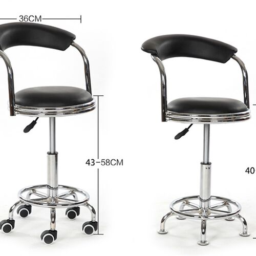 酒吧椅靠背滑轮椅升降旋转前台高脚椅美容美甲化妆凳家用电脑椅子