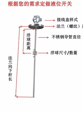 连杆浮球液位计液位开关干簧管水位控制器开关量模拟量信号4-20ma