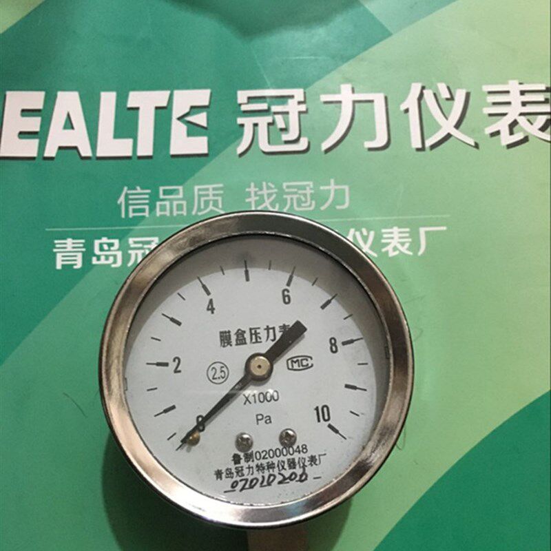 YE60膜盒压力表0~100KPA青岛冠力特种仪器仪表厂