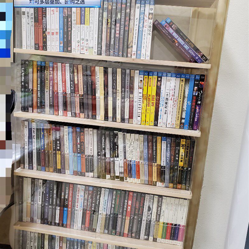 防尘实木CD架木质收架创示展意架DVD光碟影片纳光盘柜盒子唱片架