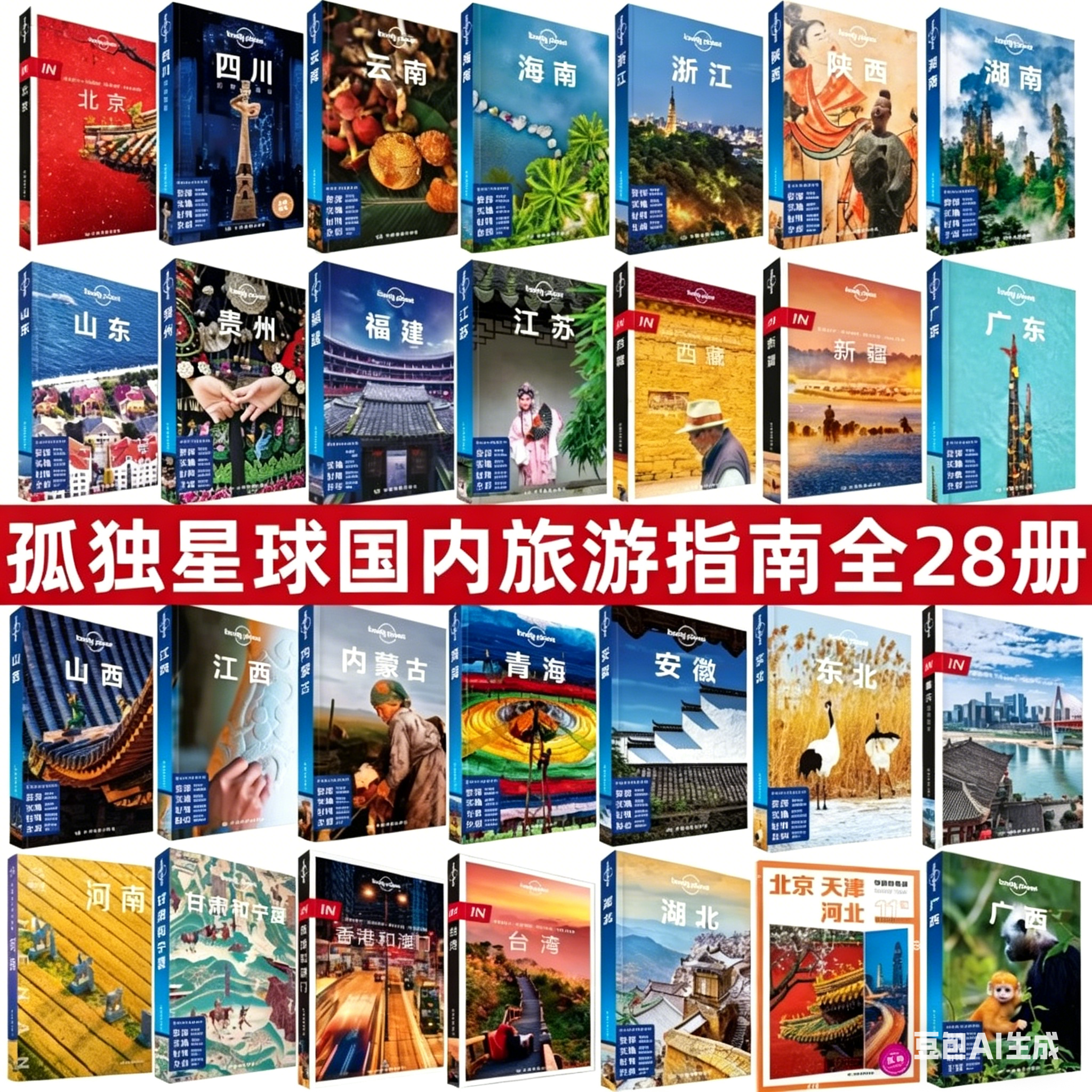 【孤独星球LP国内各省旅游指南全28册】正版 北京+四川+云南+海南+浙江+陕西+广西+湖南+重庆+广东+新疆+西藏+香港和澳门 旅游攻略