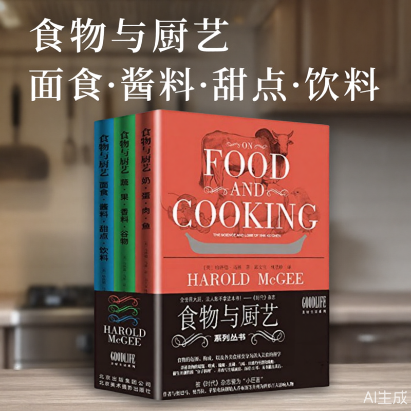 【食物与厨艺套装共3册】蔬果香料谷物+食物与厨艺面食酱料甜点饮料+食物与厨艺奶蛋肉鱼 美哈洛德马基著家常菜谱饮食健康养生书籍