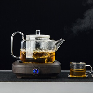 绿昌明玻璃茶壶单壶家用电陶炉烧水泡茶壶加厚大号过滤花茶壶茶具