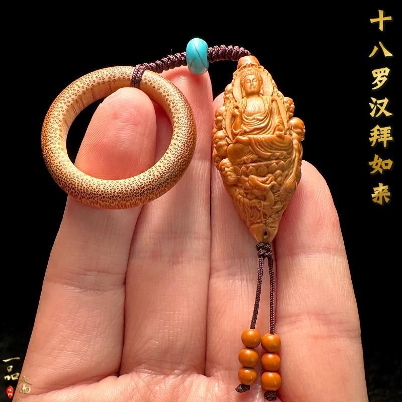 十八罗汉佛像橄榄核单籽精雕雕刻核雕文玩解压手把件男士随身把玩