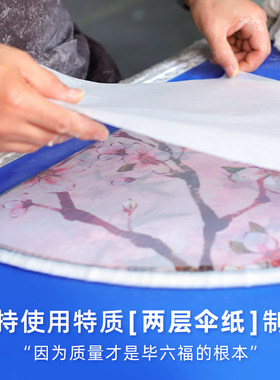 毕六福油纸伞diy材料可上桐油防雨非遗手工儿童空白伞白色纸伞