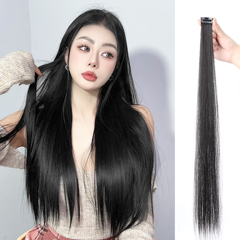 单夹假发片隐形接发自己接自然蓬松增发量小片式接发片女长直发片
