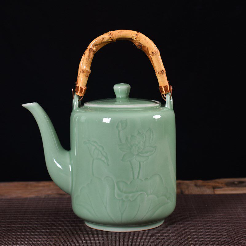 欣和青瓷大号家用凉茶壶茶具套装陶瓷茶壶特大容量凉水壶一壶八杯