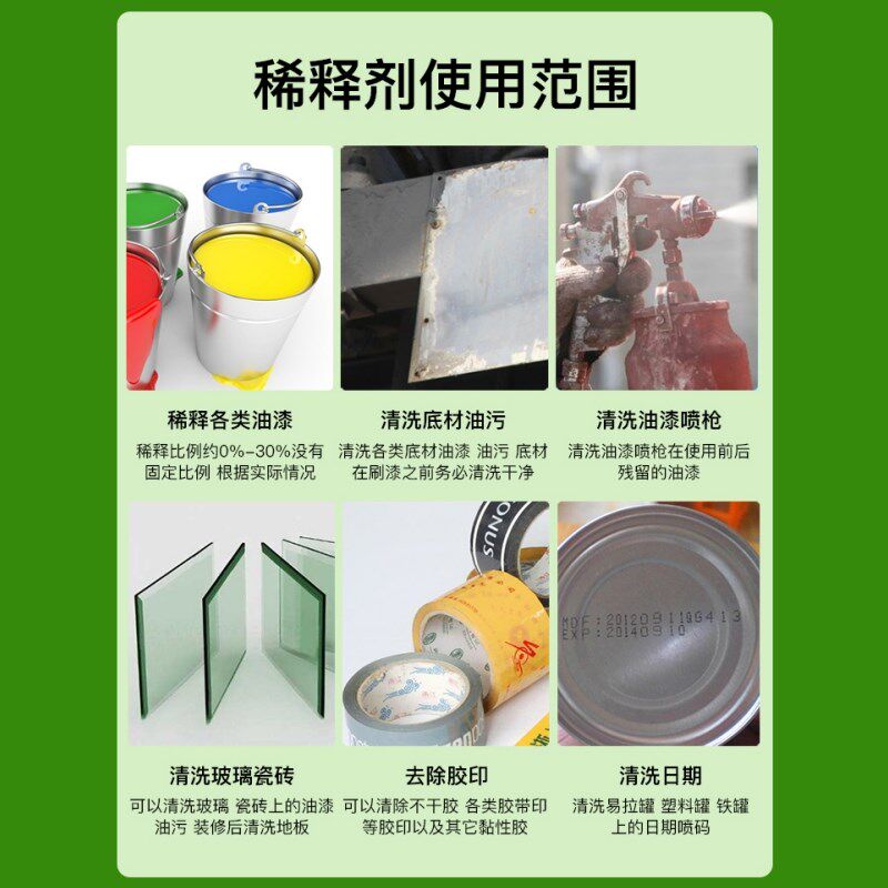 莱顺油漆稀释剂5L通用快干标准慢干稀料透明开油水溶剂建筑添加剂