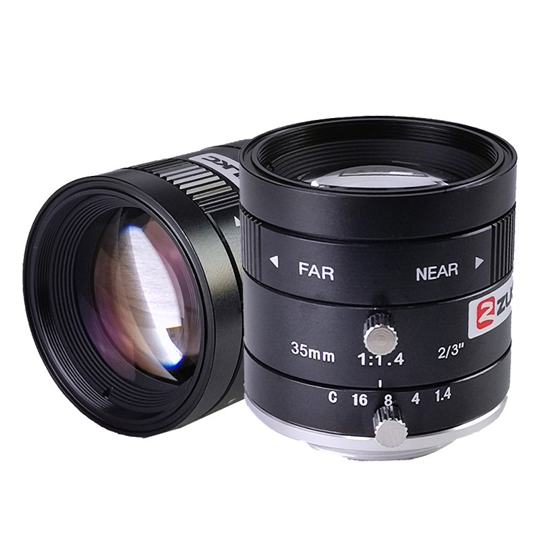 中联科创工业镜头35mm 300万像素低畸变C接口2/3英寸靶面定焦镜头