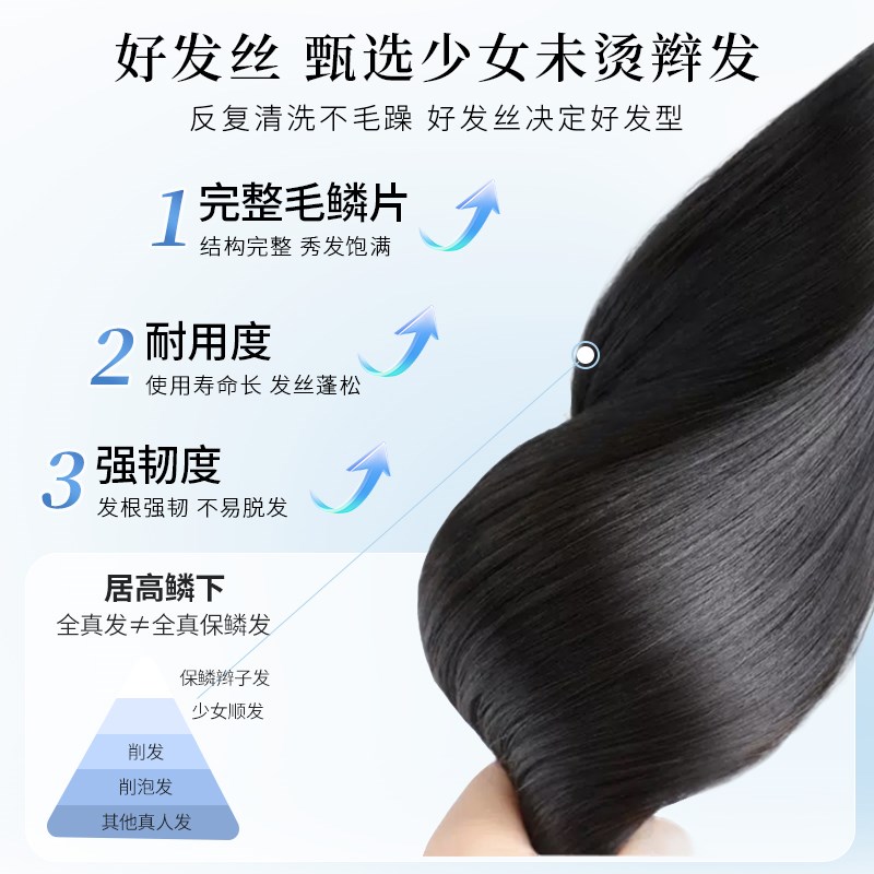 中老年妈妈假发全头套女真人发丝日常无痕隐形短羊毛卷发造型